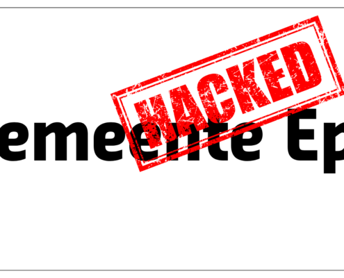 gemeente Epe hacked - Hoek en Blok.IT - Hoek en Blok.IT White sign featuring bold black text 'Gemeinde Epe' with a diagonal red 'FAILED' stamp across it.